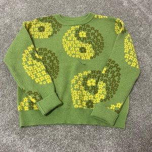 Green yin/yang Pullover sweater